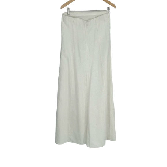 Abercrombie & Fitch Women White Removable Straps A-line Maxi Dress Size S - Picture 3 of 13